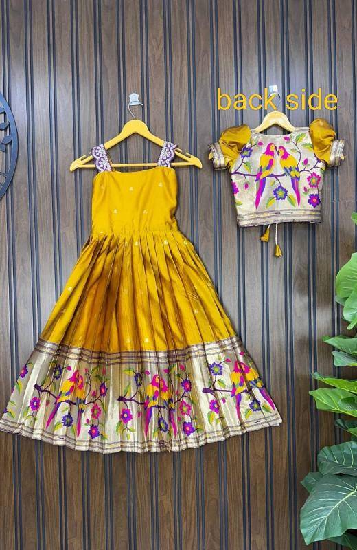 NEW LAUNCING KIDS GOWN PAITHANI silk holesale children clothing